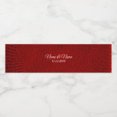 赤い装飾的な水ボトルのラベル ペットボトルラベル (シングルラベル)