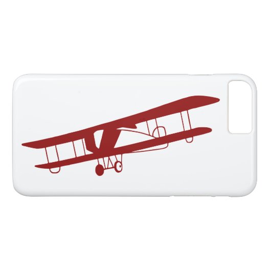 赤い複葉機のiPhone 7の箱 Case-Mate iPhoneケース (裏面(横))