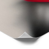 赤い襟を横に置いた優雅な犬 ポスター (角)