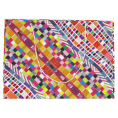 赤い見本とピカラフルクセル抱き枕 ラージペーパーバッグ (裏面)