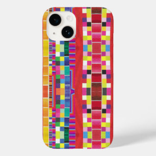 赤い見本、ストライプカラフル・ピクセル Case-Mate iPhone 14ケース