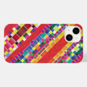 赤い見本、ストライプカラフル・ピクセル Case-Mate iPhoneケース (裏面 (横))