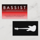 赤い見本BASSIST 名刺 (正面/裏面)