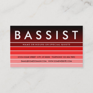 赤い見本BASSIST 名刺