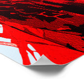 赤い解剖学 - 抽象的な人間の筋肉の研究 ポスター (角)
