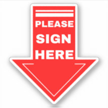 赤い記号ここに矢印