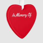 赤い記憶ハートの記念品 オーナメント (正面)