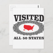 赤い訪問済み全州 ポストカード (正面/裏面)