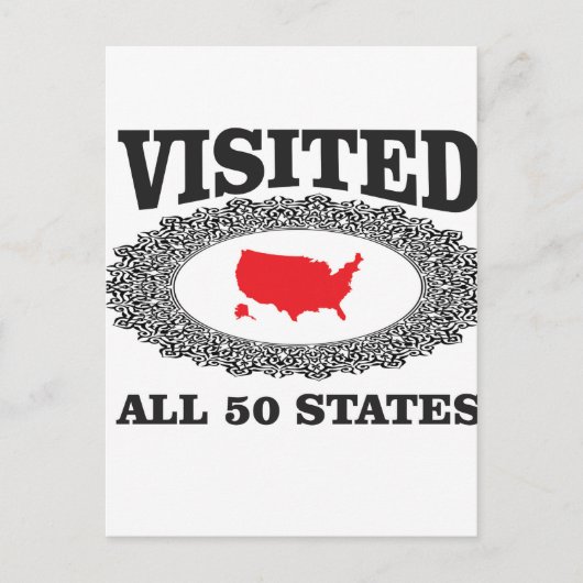 赤い訪問済み全州 ポストカード (正面)