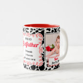 赤い誇りを持った写真とゴッドファーザーウェスタン牛のプリント ツートーンマグカップ (正面右)