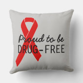 赤い認識度リボン+メッセージ クッション (裏面)