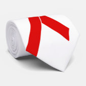 赤い認識度リボン+メッセージ ネクタイ (ロール)