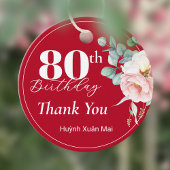 赤い誕生日の牡丹 フェイバータグ