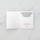 赤い誕生日カードを持つ女絵を描の画家 カード (内部)