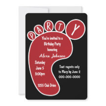 赤い誕生日パーティーの足跡（黒）