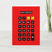 赤い誕生日計算機 カード (正面)
