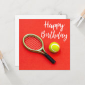 赤い誕生日 カード (正面/裏面インサイチュ)