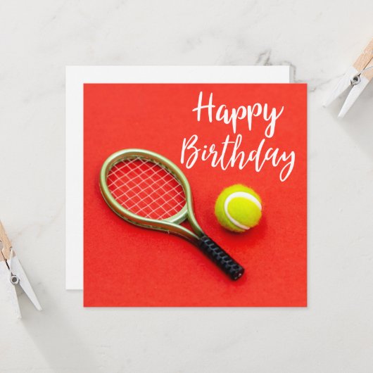 赤い誕生日 カード (正面/裏面インサイチュ)