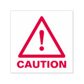 赤い警告警告三角形のアイコン セルフインキングスタンプ (デザイン)