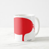 赤い豚のマグカップ コーヒーマグカップ (正面右)