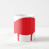 赤い豚のマグカップ コーヒーマグカップ (中央)