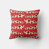 赤い象がパレードMOJO枕 クッション (裏面)