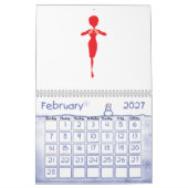 赤い象のカレンダー カレンダー (2月 2027)