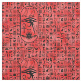 赤い象形文字 ファブリック (見本)