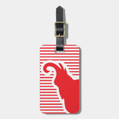赤い象旅行バッグのラベルのテンプレート ラゲッジタグ (正面縦)