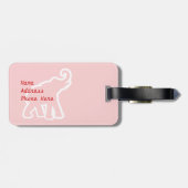 赤い象旅行バッグのラベルのテンプレート ラゲッジタグ (裏面横)