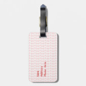 赤い象旅行バッグのラベルのテンプレート ラゲッジタグ (裏面縦)