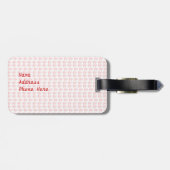 赤い象旅行バッグのラベルのテンプレート ラゲッジタグ (裏面横)