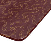 赤い豪華な波状のストライプパターン カッティングボード (角)