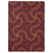 赤い豪華な波状のストライプパターン クリップボード (裏面)