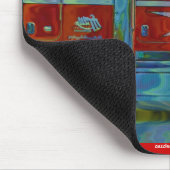 赤い貨物トラックの輸送のトラックの運転手のマウスパッド マウスパッド (コーナー)