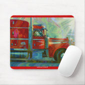 赤い貨物トラックの輸送のトラックの運転手のマウスパッド マウスパッド (マウス)