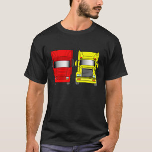 赤い貨物自動車の黄色の貨物自動車 Tシャツ