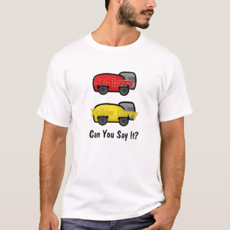 赤い貨物自動車の黄色の貨物自動車 Tシャツ