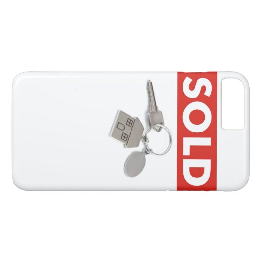 赤い販売サイン実在エステートエージェントホーム鍵iPhone Case-Mate iPhoneケース (裏面(横))