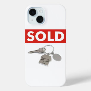 赤い販売サイン実在エステートエージェントホーム鍵iPhone iPhone 15ケース