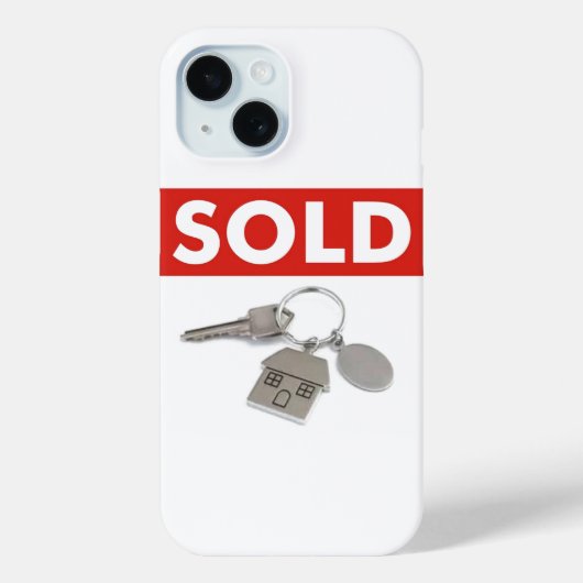 赤い販売サイン実在エステートエージェントホーム鍵iPhone Case-Mate iPhoneケース (裏面)