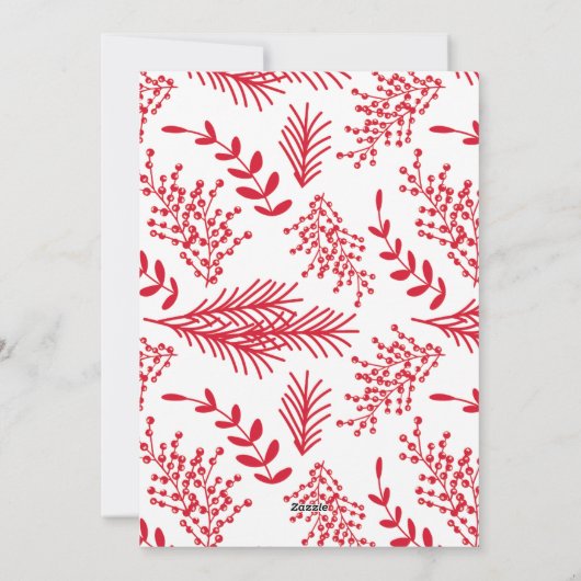 赤い賛美クリスマス宗教カスタム写真 シーズンカード (裏面)