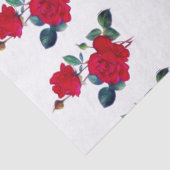 赤い赤いバラのティッシュペーパーの列 薄葉紙 (詳細)