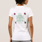 赤い赤いバラのTシャツ Tシャツ (裏面)