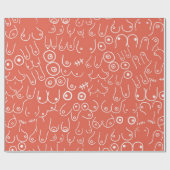 赤い赤ちゃんシャワー ラッピングペーパー (フラット)