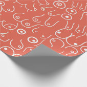 赤い赤ちゃんシャワー ラッピングペーパー (角)