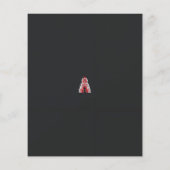 赤い赤と白花の付いたクリスマスツリー チラシ (裏面)