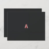 赤い赤と白花の付いたクリスマスツリー ポストカード (正面/裏面)