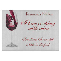 赤い赤ワインのまな板