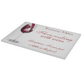 赤い赤ワインのまな板 カッティングボード (角)